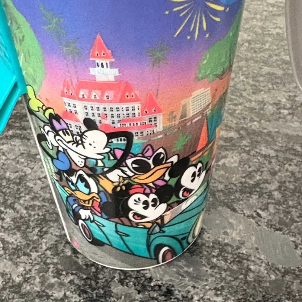 Disney Colorful Travel Mug Set - Blue, Orange, Silver, Purple